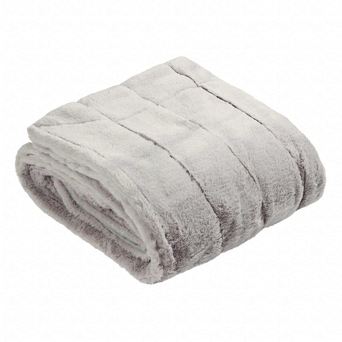 Paoletti Empress Faux Fur 140cm x 200cm Throw Grey