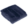 Paoletti Empress Faux Fur 140cm x 200cm Throw Navy