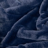 Paoletti Empress Faux Fur 140cm x 200cm Throw Navy