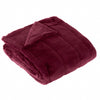 Paoletti Empress Faux Fur 140cm x 200cm Throw Ruby