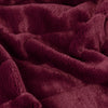 Paoletti Empress Faux Fur 140cm x 200cm Throw Ruby