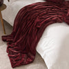 Paoletti Empress Faux Fur 140cm x 200cm Throw Ruby