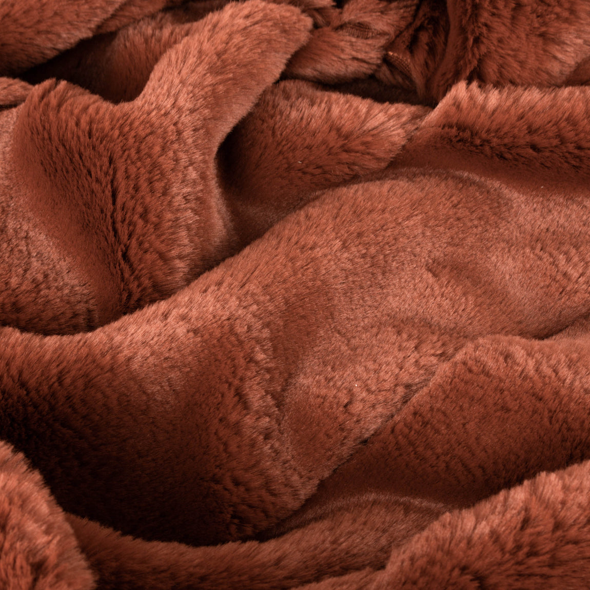 Paoletti Empress Faux Fur 140cm x 200cm Throw Rust