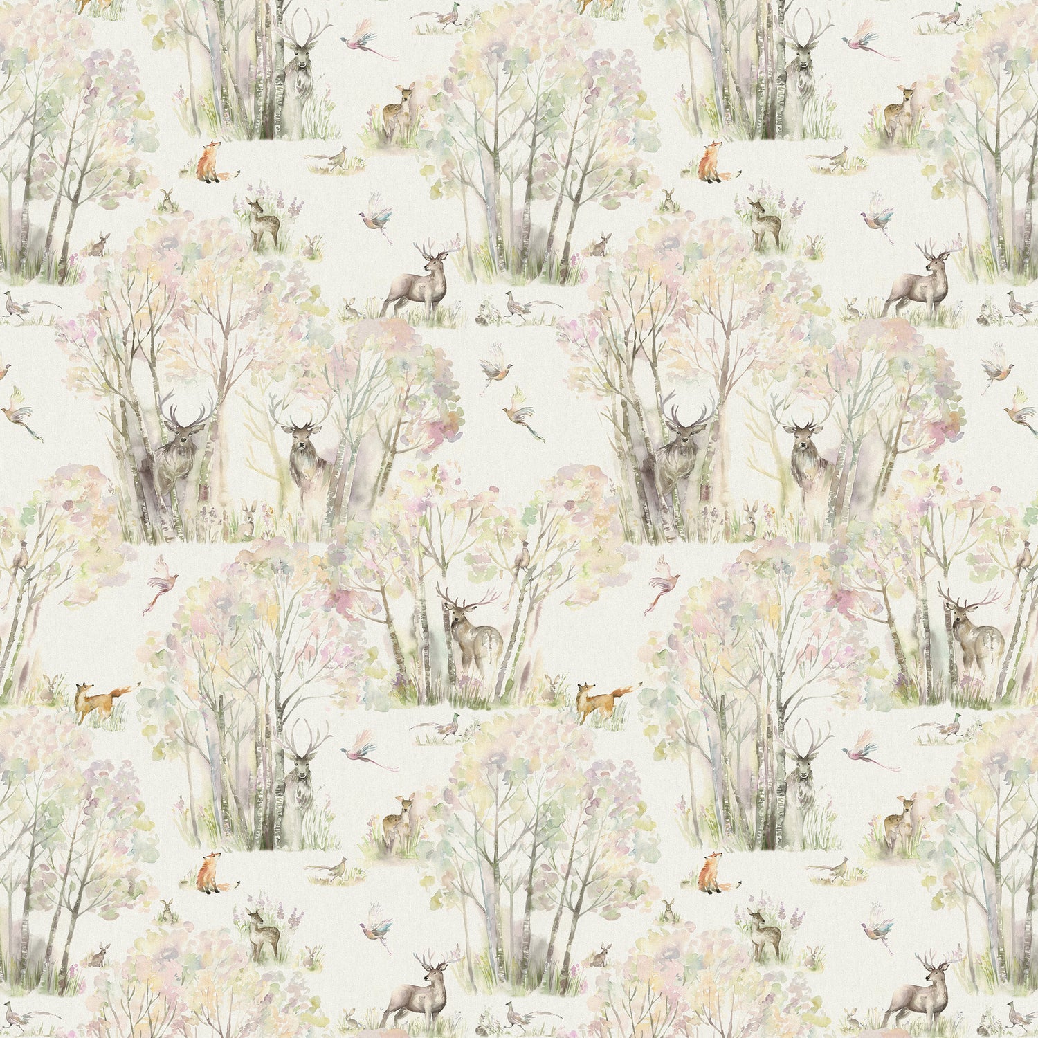 Voyage Maison Enchanted Forest Printed Viscose Fabric Linen