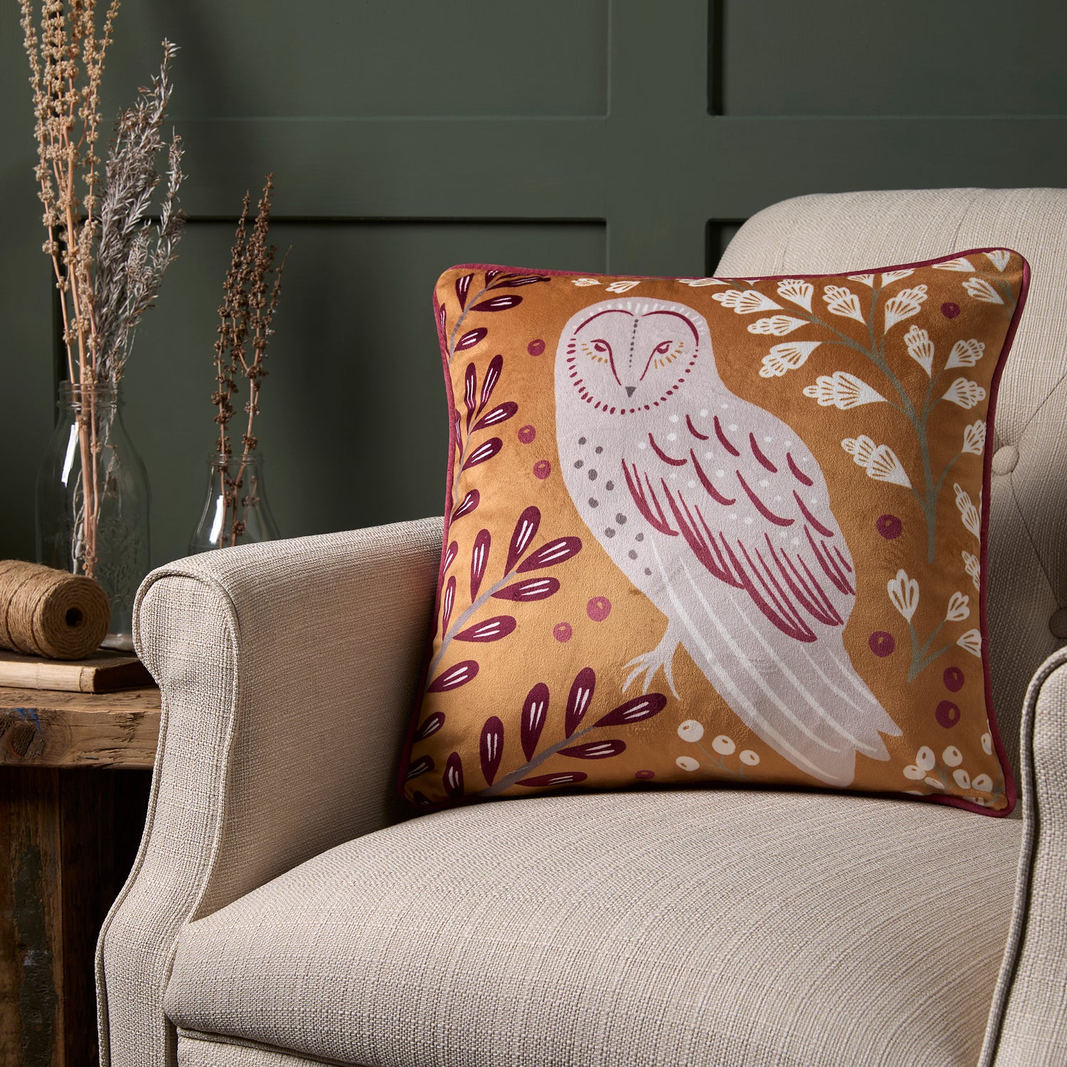 Dreams & Drapes Enchanted Filled Cushion 43cm x 43cm Red