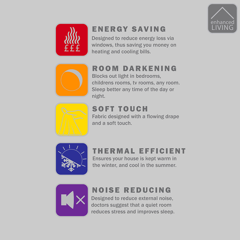 Aspen Thermal Ready Made Eyelet Blockout Curtains Grey