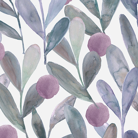 Voyage Maison Enso Printed Cotton Fabric Violet