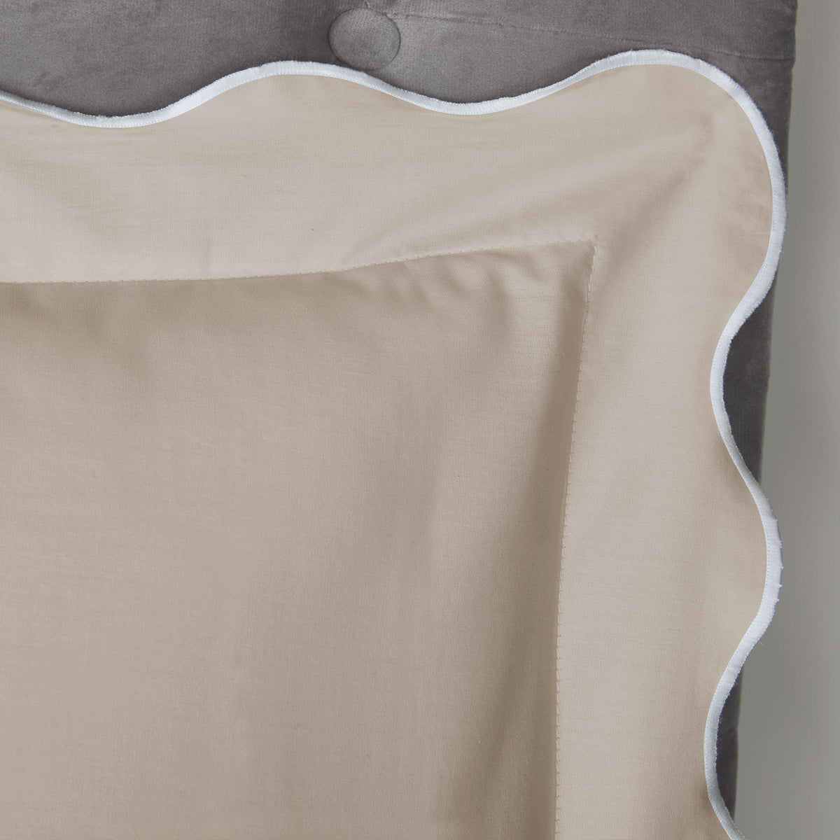 Appletree Scallop Edge Duvet Cover Bedding Set Natural