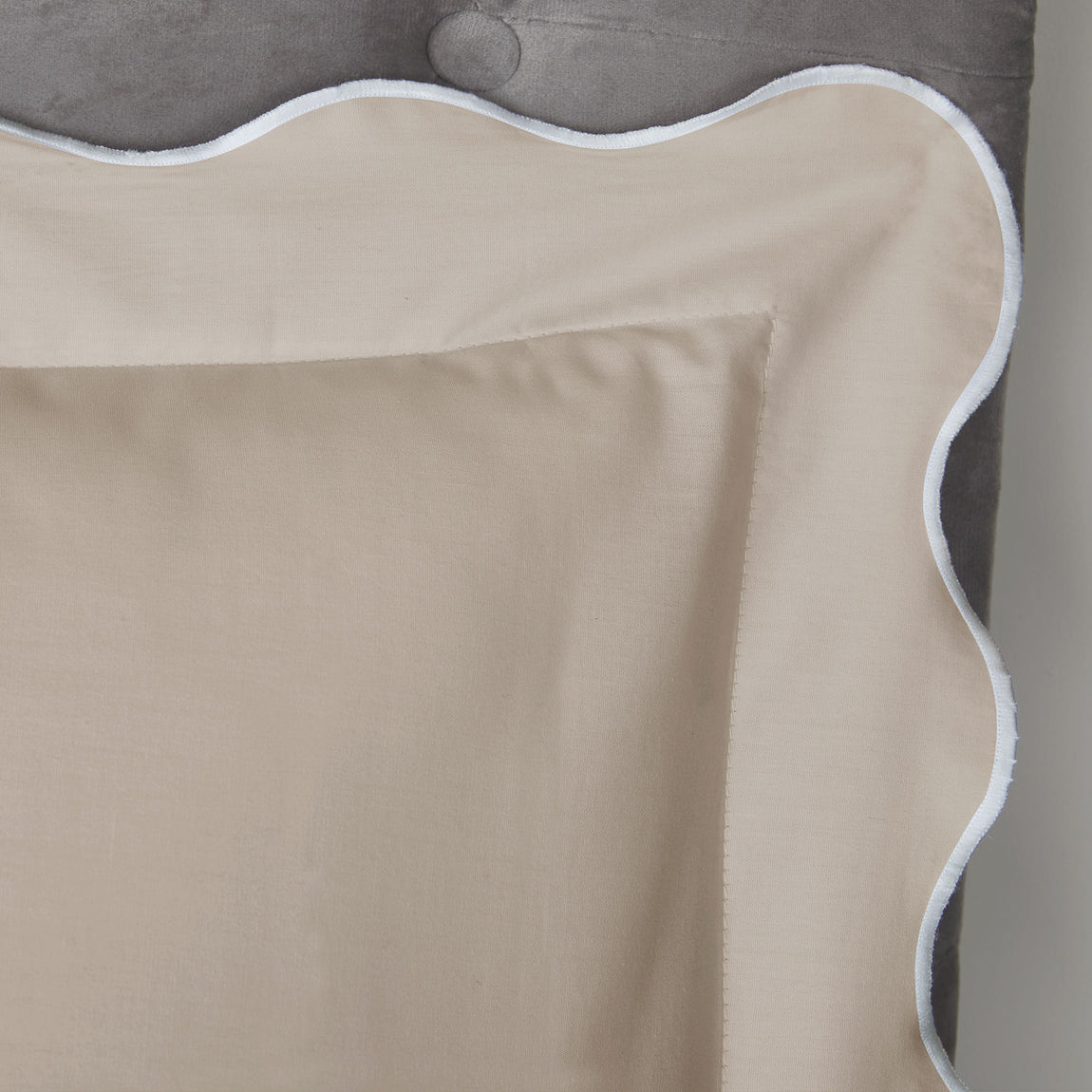Appletree Scallop Edge Duvet Cover Bedding Set Natural