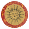 Ethereal Sun Velvet Round Filled Cushion 40cm Gold Dust Rust