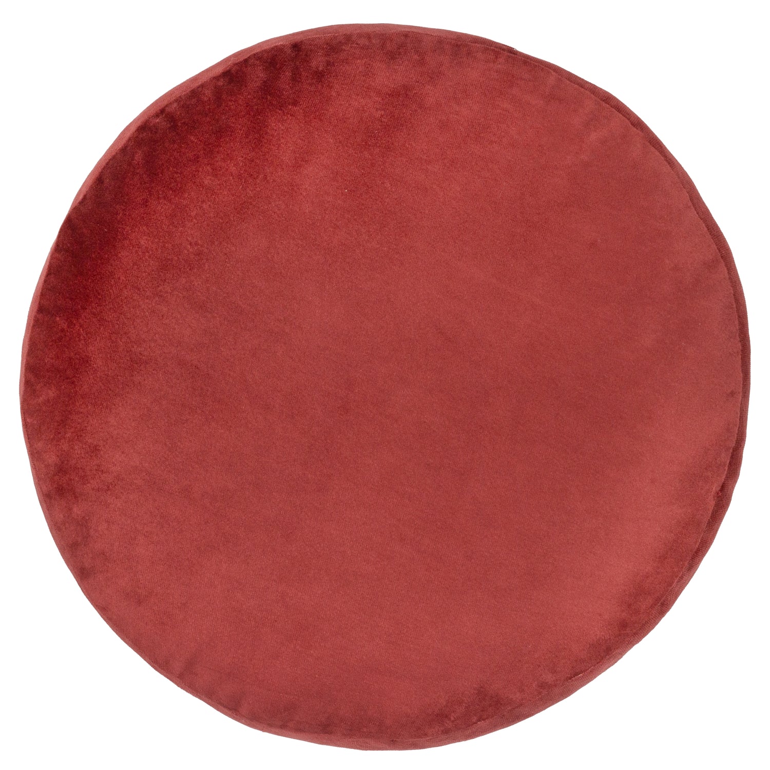 Ethereal Sun Velvet Round Filled Cushion 40cm Gold Dust Rust