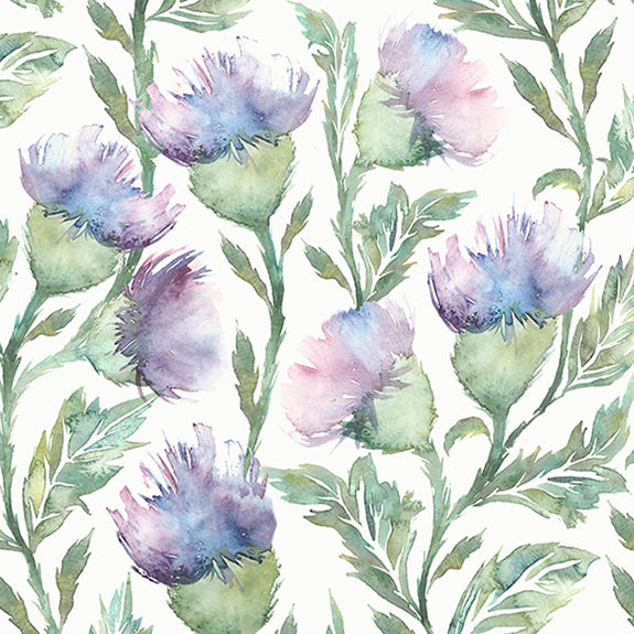 Voyage Maison Ettrick Printed Cotton Fabric Heather Cream