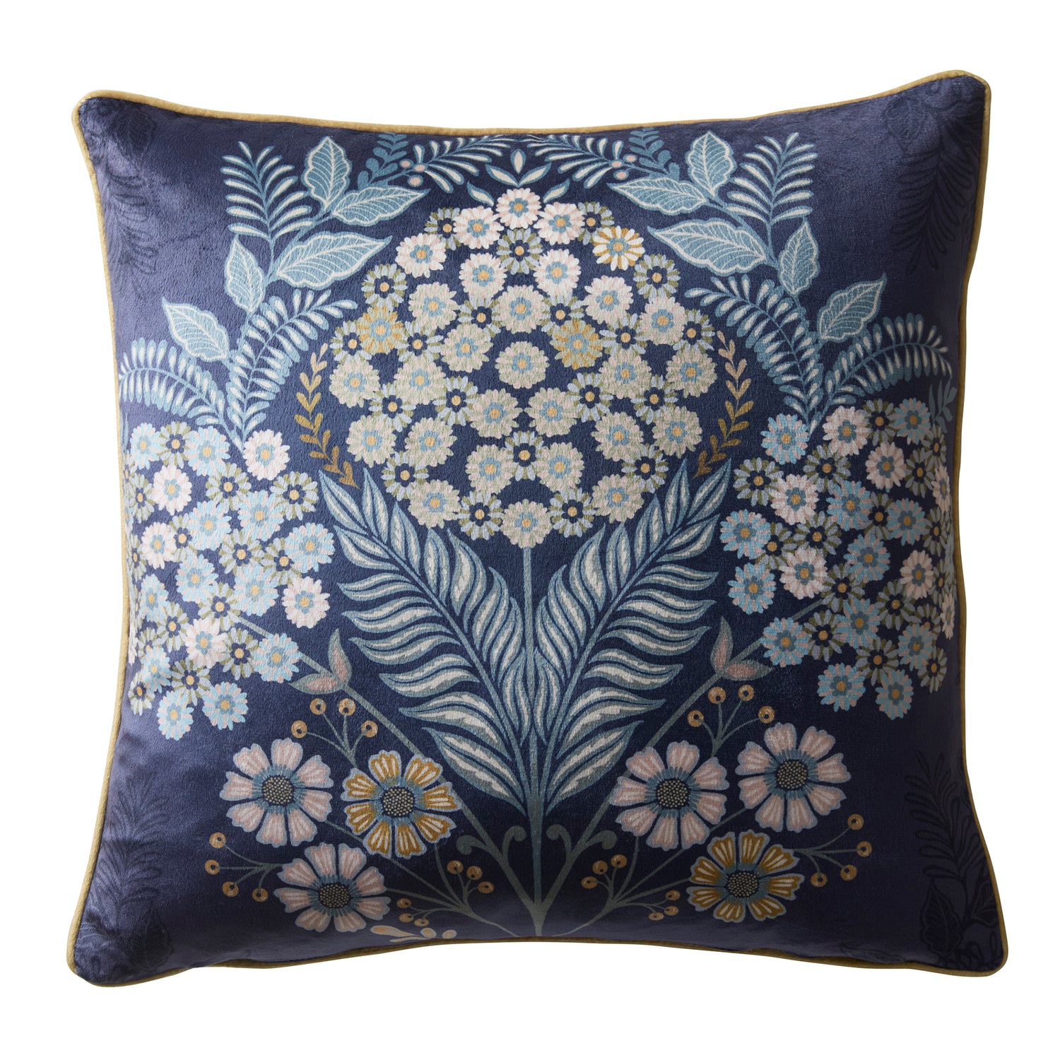 Appletree Evelina Velvet Filled Cushion 43cm x 43cm Navy