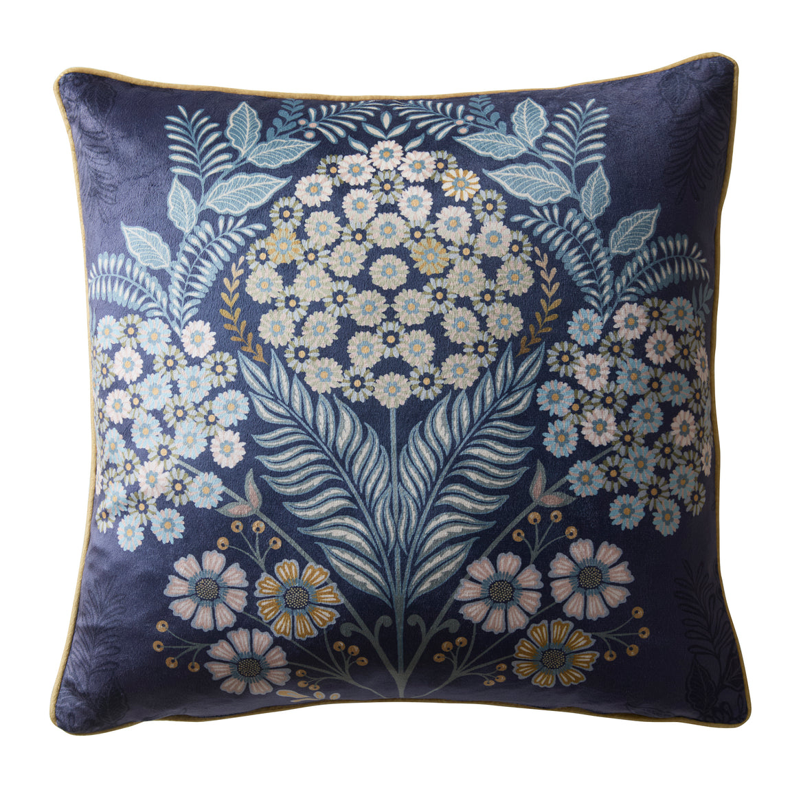 Appletree Evelina Velvet Filled Cushion 43cm x 43cm Navy