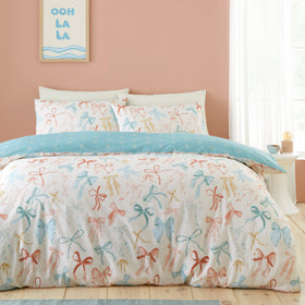 Fusion Evelyn Bows Duvet Cover Bedding Set Multi