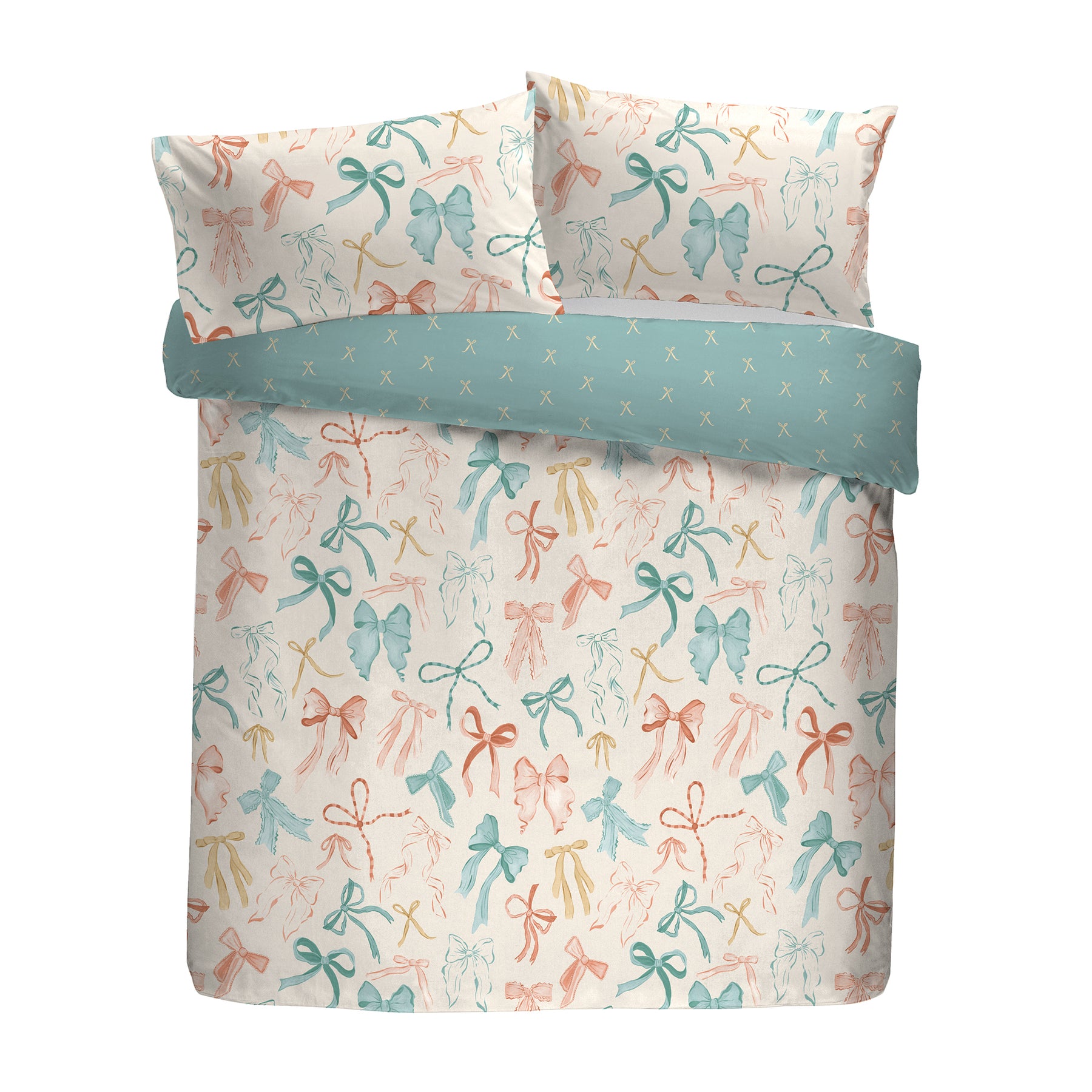 Fusion Evelyn Bows Duvet Cover Bedding Set Multi