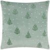 Furn Evergreen Classic Tree Embroidered Filled Cushion 43cm x 43cm Green