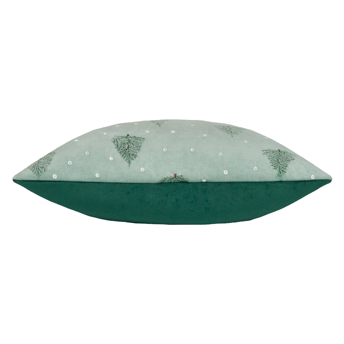 Furn Evergreen Classic Tree Embroidered Filled Cushion 43cm x 43cm Green