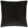 Paoletti Evoke Cut Velvet Filled Cushion 45cm x 45cm Black