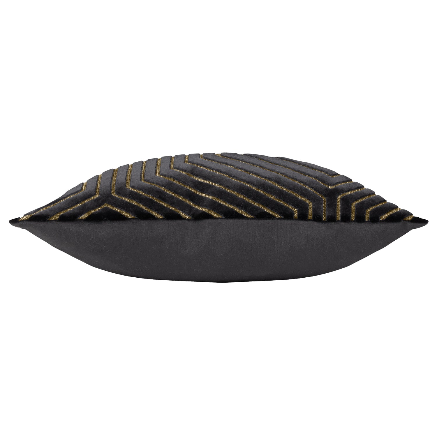 Paoletti Evoke Cut Velvet Filled Cushion 45cm x 45cm Black