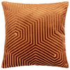 Paoletti Evoke Cut Velvet Filled Cushion 45cm x 45cm Brick