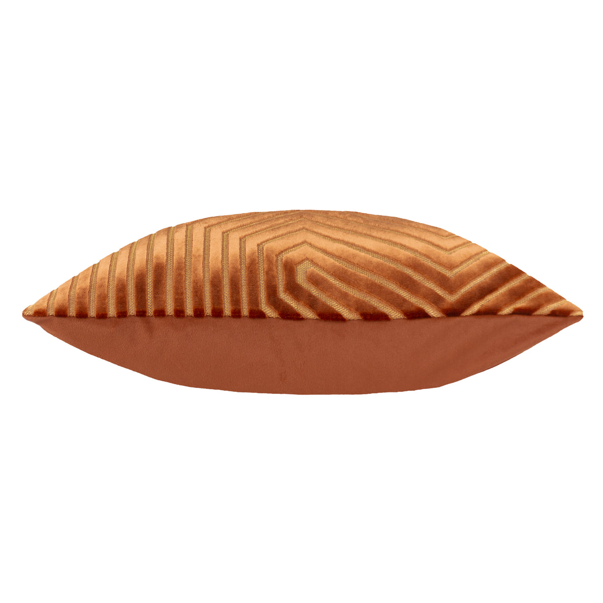 Paoletti Evoke Cut Velvet Filled Cushion 45cm x 45cm Brick