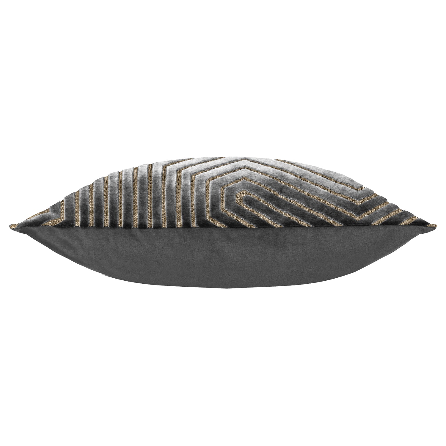 Paoletti Evoke Cut Velvet Filled Cushion 45cm x 45cm Charcoal