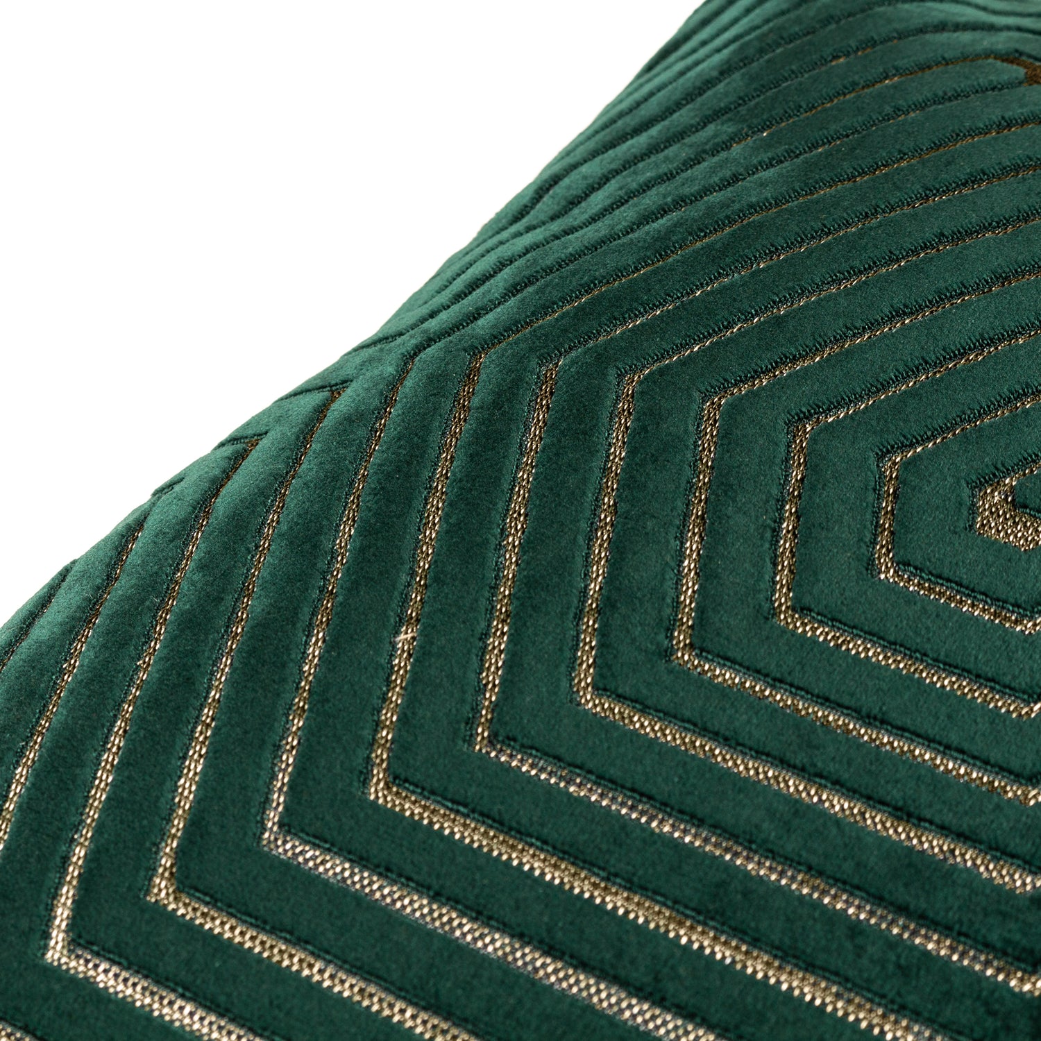 Paoletti Evoke Cut Velvet Filled Cushion 45cm x 45cm Emerald