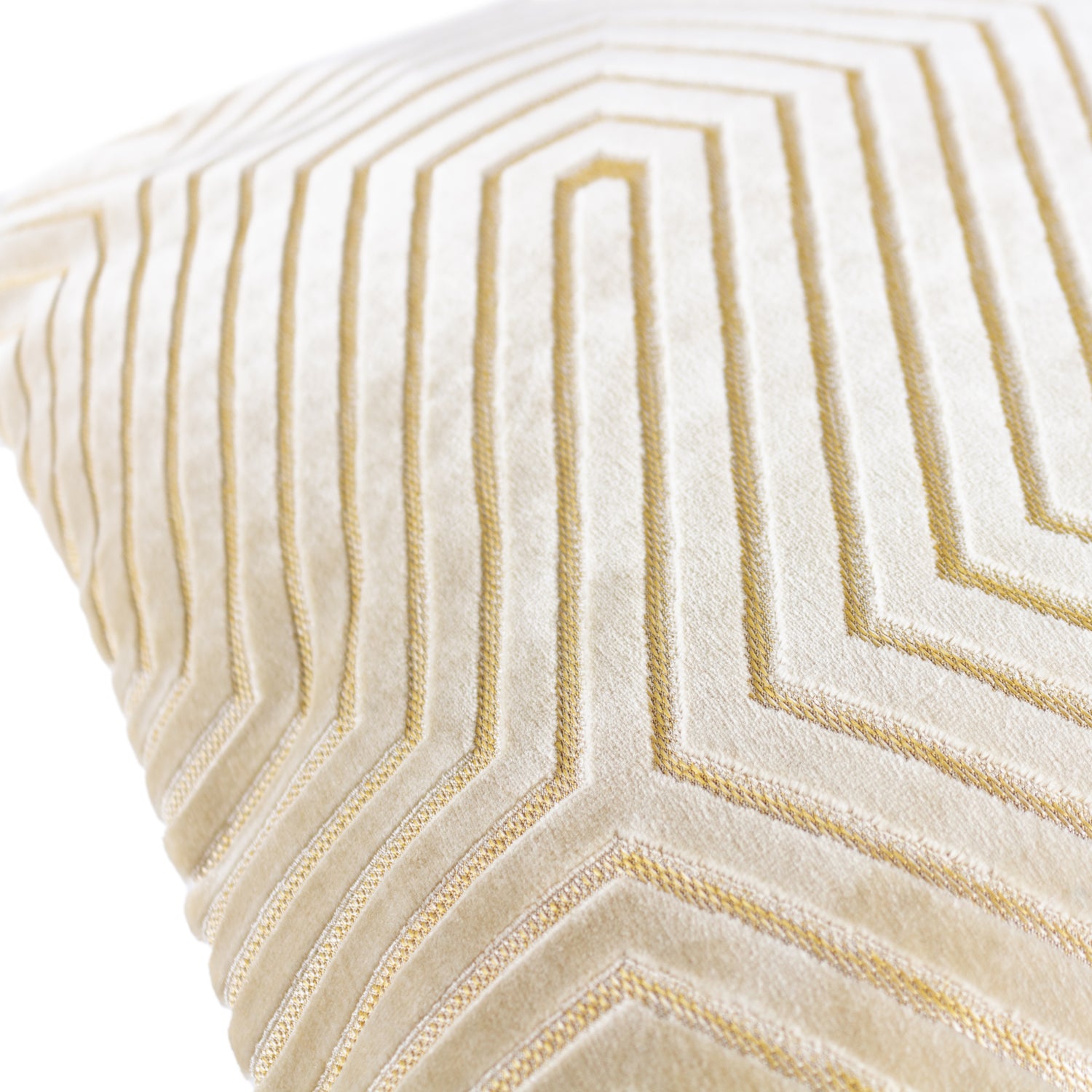 Paoletti Evoke Cut Velvet Filled Cushion 45cm x 45cm Ivory