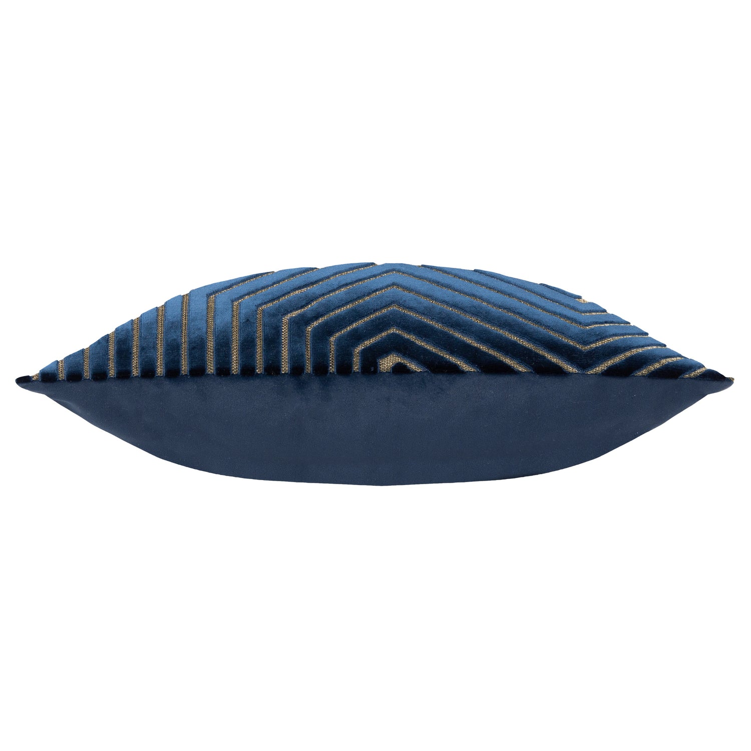 Paoletti Evoke Cut Velvet Filled Cushion 45cm x 45cm Navy