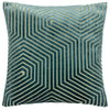 Paoletti Evoke Cut Velvet Filled Cushion 45cm x 45cm Teal