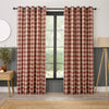 Curtina Everett Jacquard Ready Made Eyelet Curtains Red
