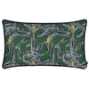 Wylder Tropics Ebon Wilds Nkiru Piped Filled Cushion 30cm x 50cm Green