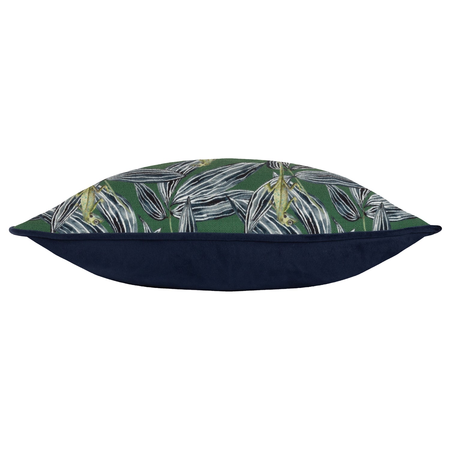 Wylder Tropics Ebon Wilds Nkiru Piped Filled Cushion 30cm x 50cm Green