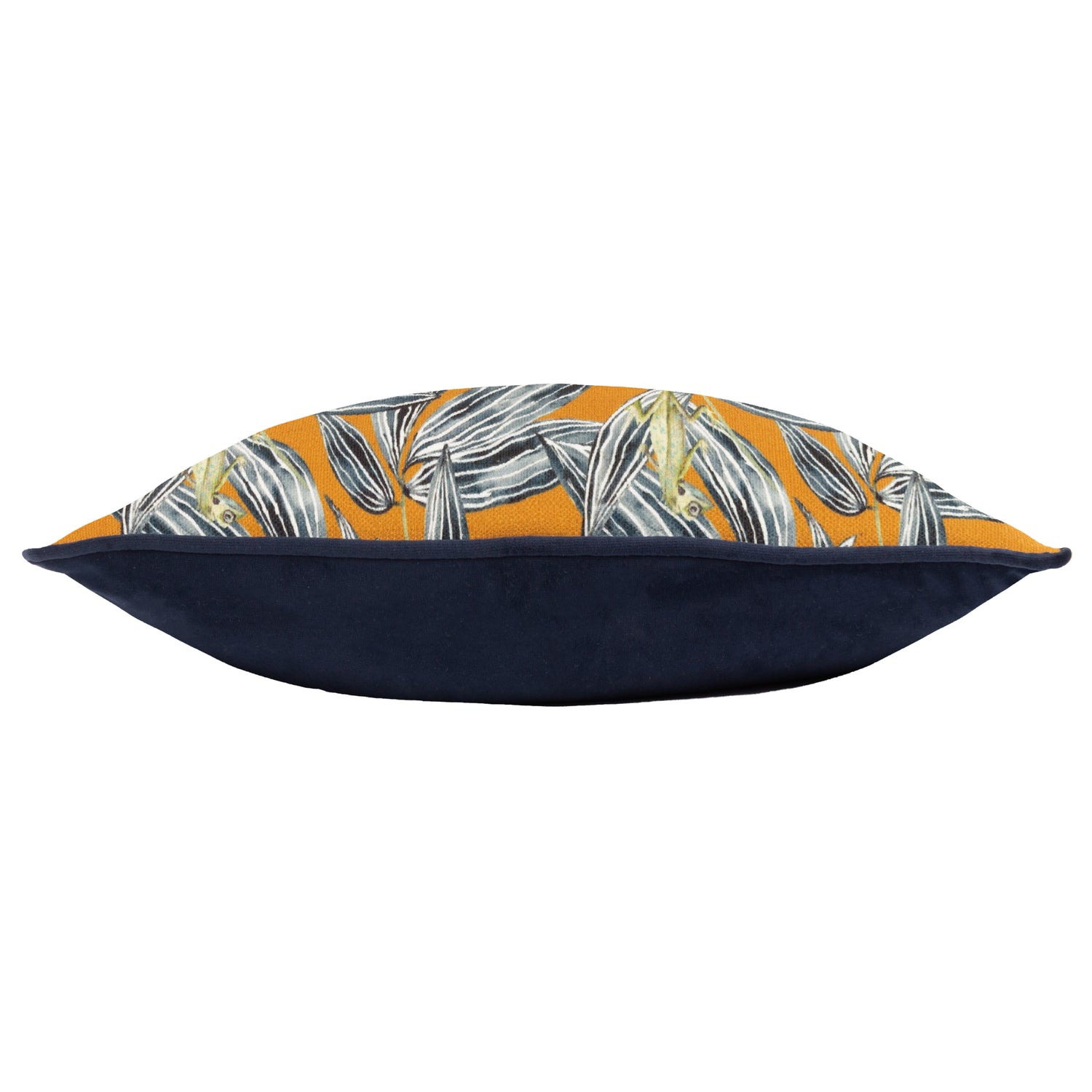 Wylder Tropics Ebon Wilds Nkiru Piped Filled Cushion 30cm x 50cm Saffron