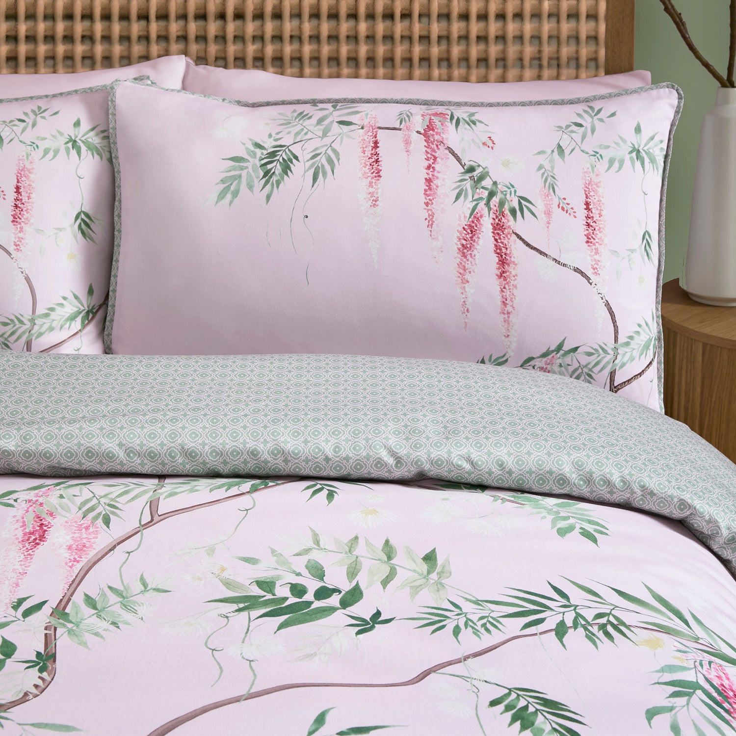 Soiree Enya Floral Duvet Cover Bedding Set Pink