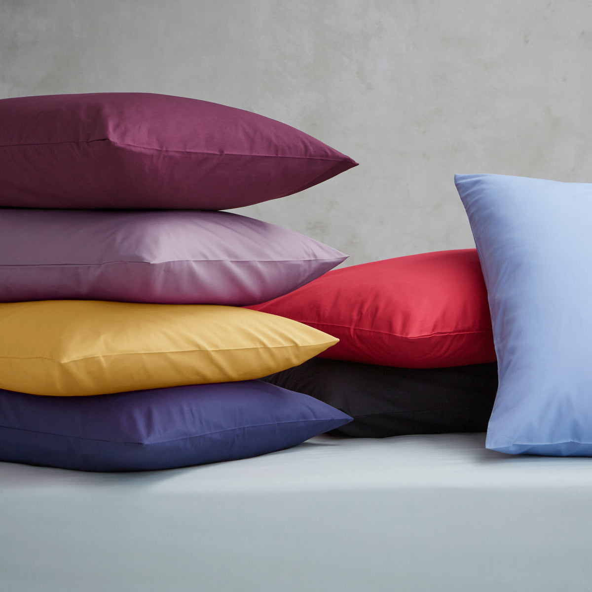 Catherine Lansfield Easy Iron Percale Weave Pillowcase Ochre