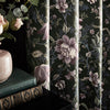 Laura Ashley Edita's Garden Ready Made Eyelet Curtains Charcoal