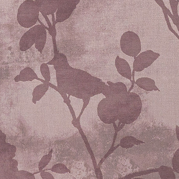 Laura Ashley Eglantine Silhoutte Woven Made to Measure Curtain Mulberry