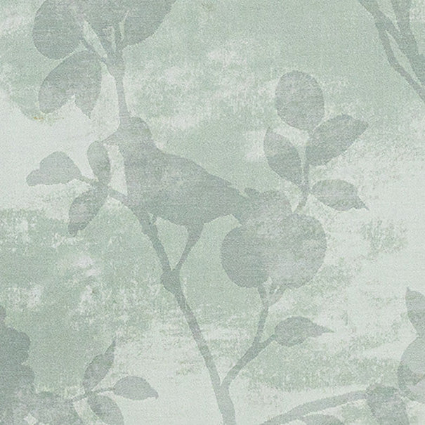 Laura Ashley Eglantine Silhoutte Woven Made to Measure Curtain Smoke Green