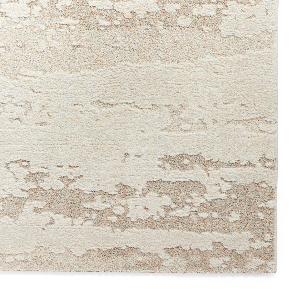 Elio 62841 Multi Textured Pile Rug Cream