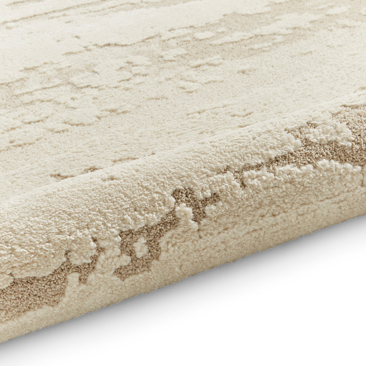 Elio 62841 Multi Textured Pile Rug Cream