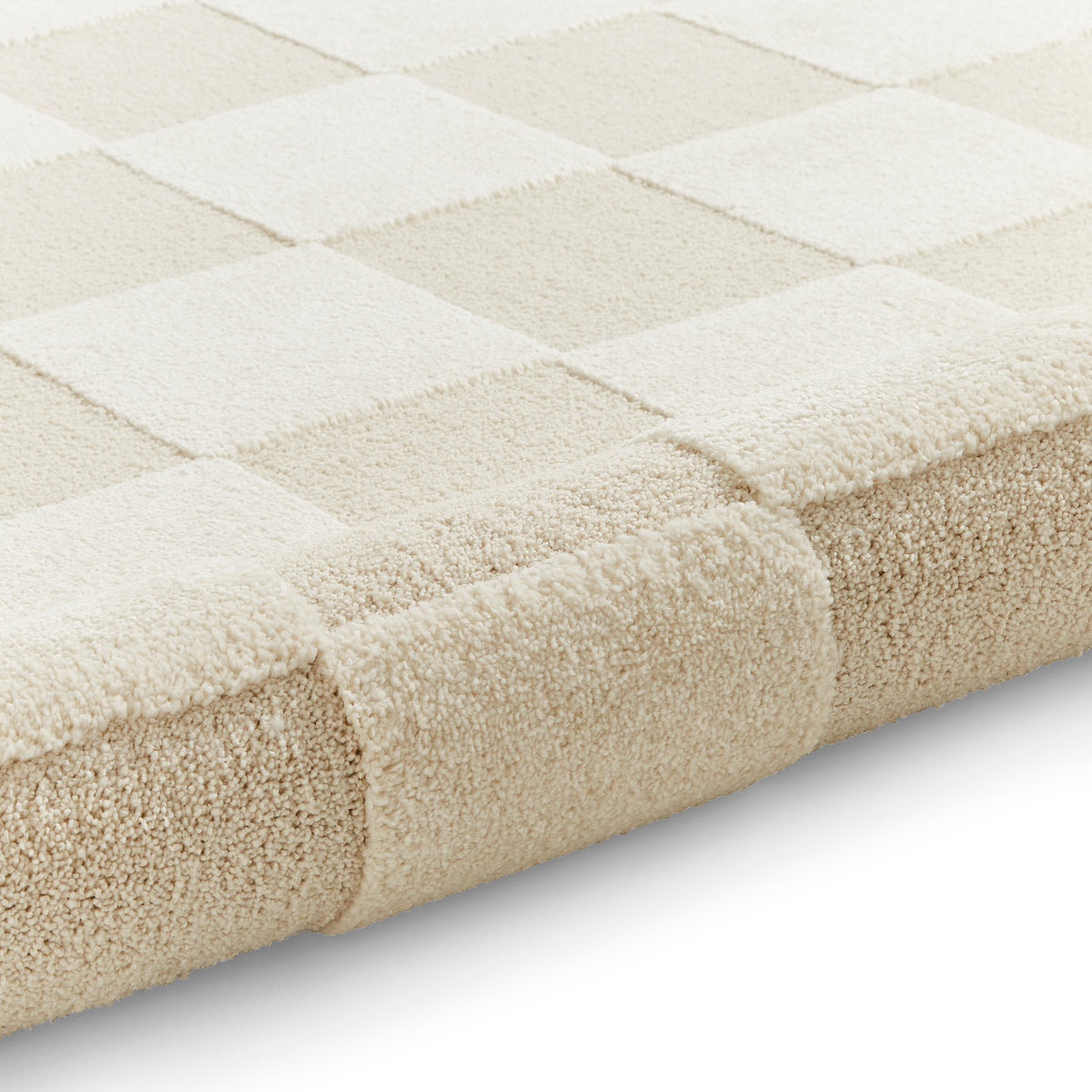 Elio 69924 Multi Textured Pile Rug Cream