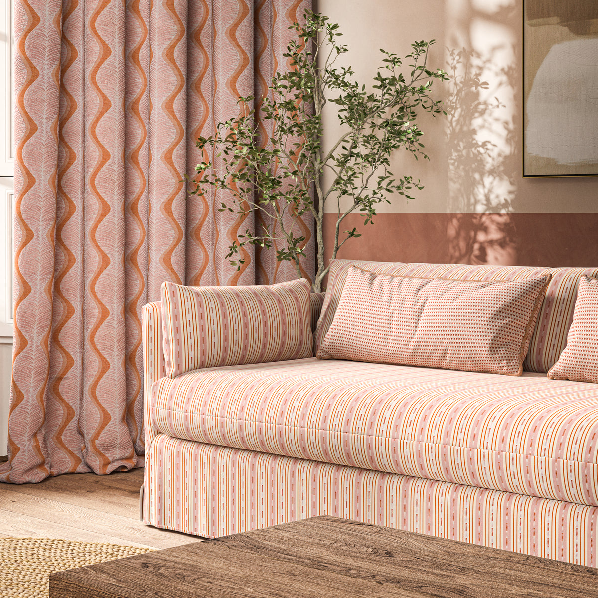 Ashley Wilde Juno Woven Fabric Tangerine