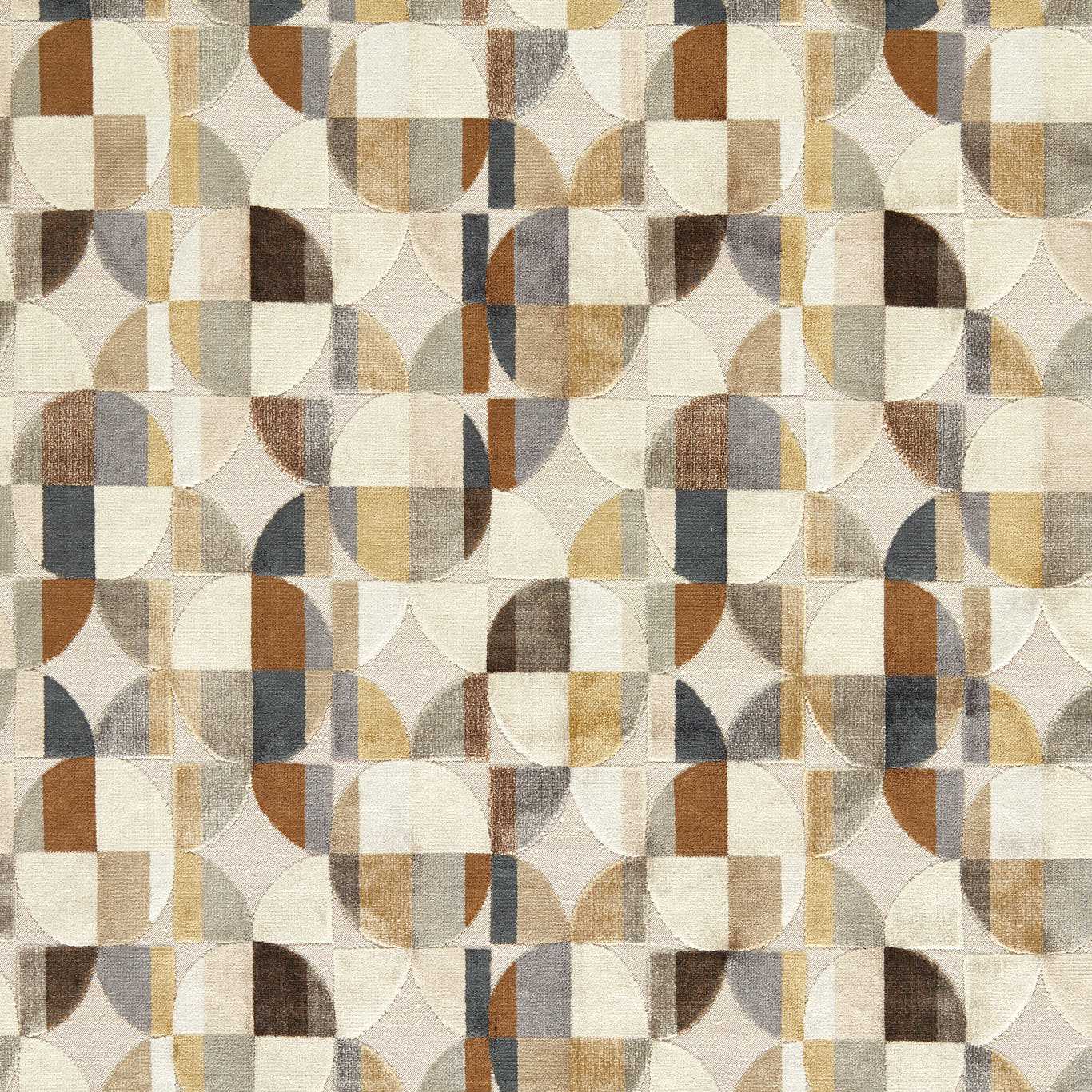 Clarke & Clarke Delaunay Woven Velvet Upholstery Fabric Natural