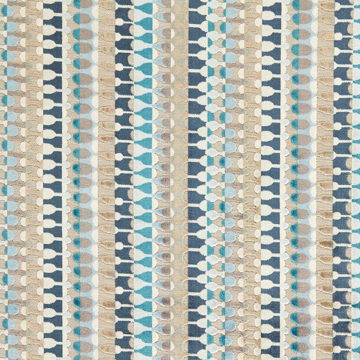 Clarke & Clarke Orpheus Velvet Upholstery Fabric Denim