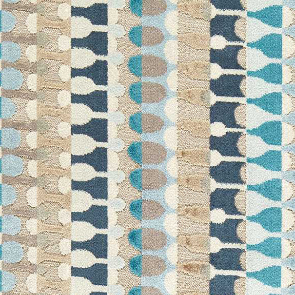Clarke & Clarke Orpheus Velvet Upholstery Fabric Denim