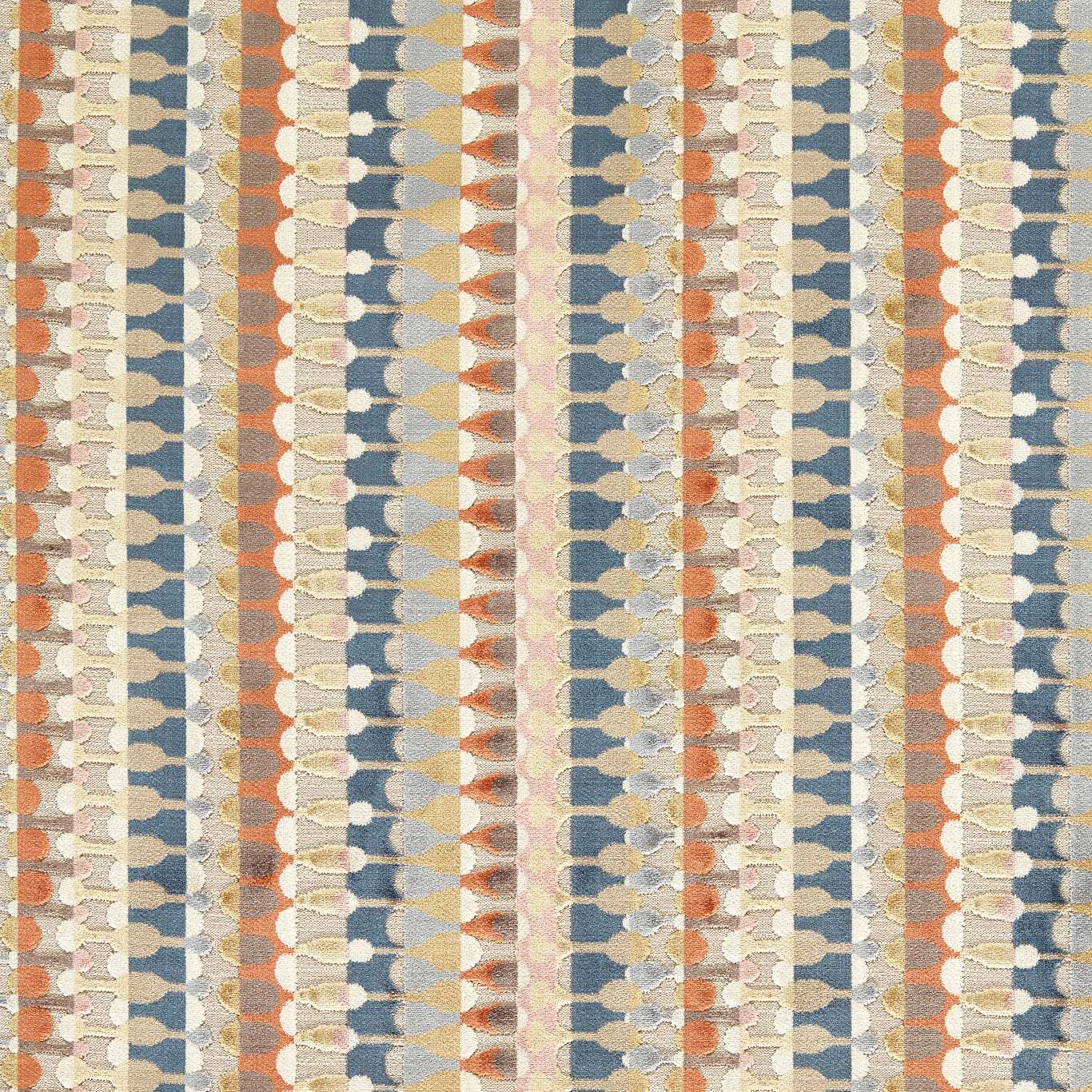 Clarke & Clarke Orpheus Velvet Upholstery Fabric Multi