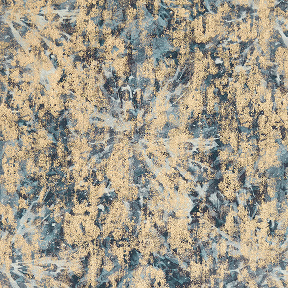 Clarke & Clarke Dipinto Metallic Velvet Fabric Midnight