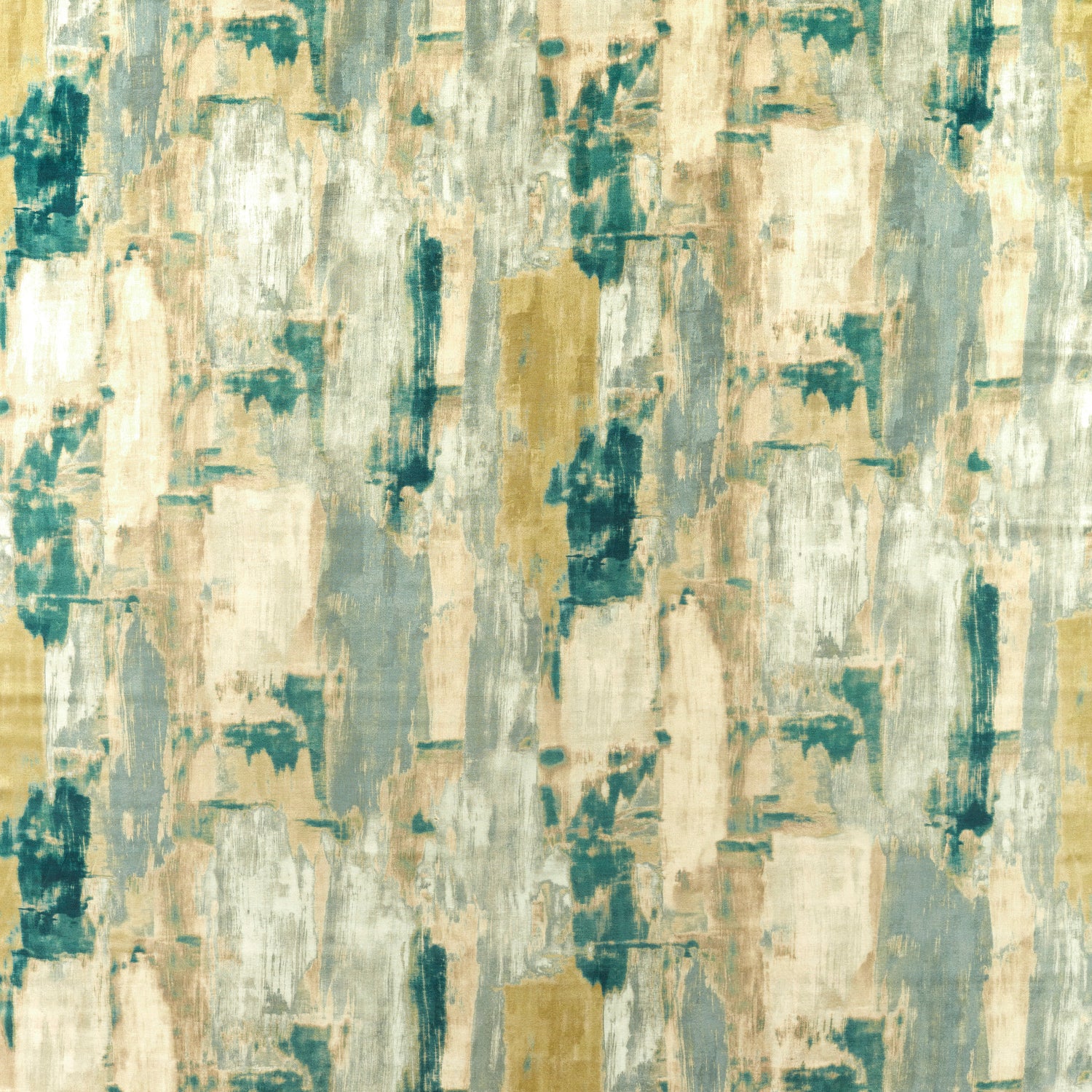 Clarke & Clarke Lagna Woven Metallic Jacquard Fabric Teal